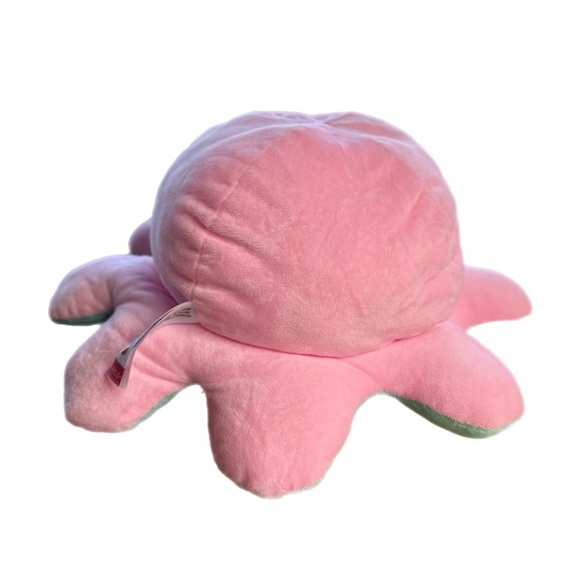 Large Flippy Octopus Emotion Plush Pink/Blue - Picture 5 of 6